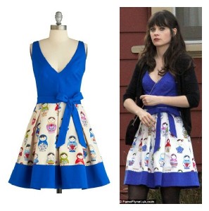 Zooey Dechanel's Russian Doll Dress