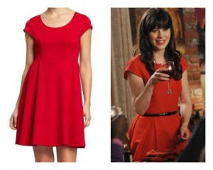 Zooey Deschanel in Red Dress