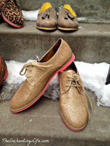 gold glitter oxfords