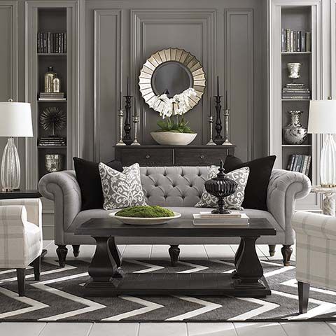 Grey chesterfield sofa discount living room ideas