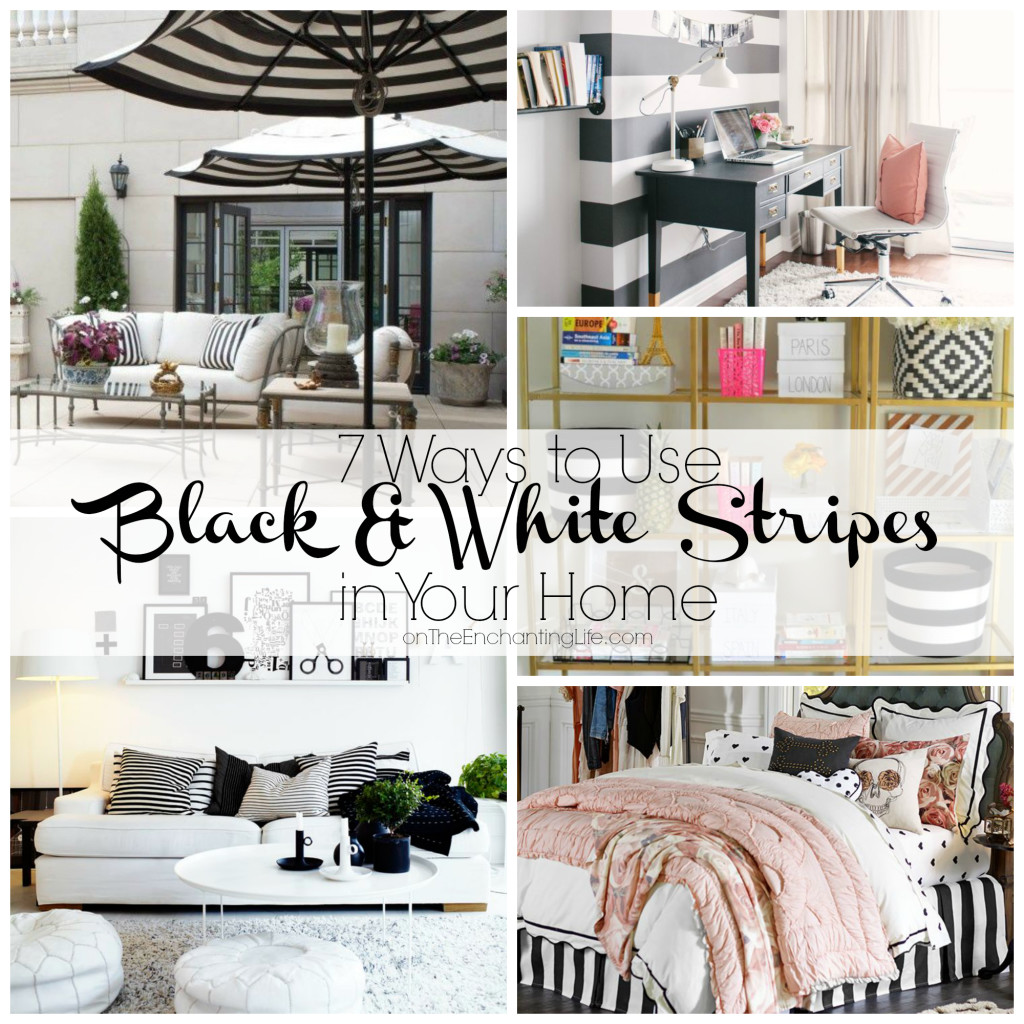 black and white stripes in home decor